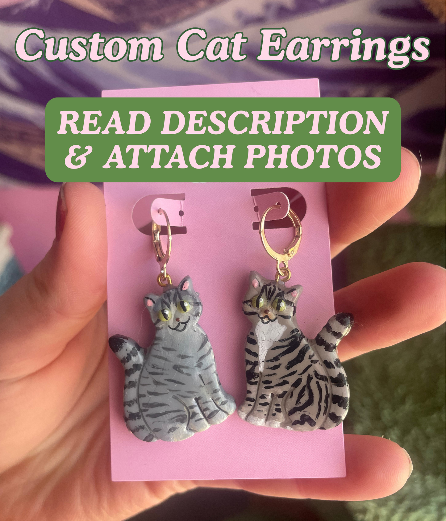 Custom Cat Earrings
