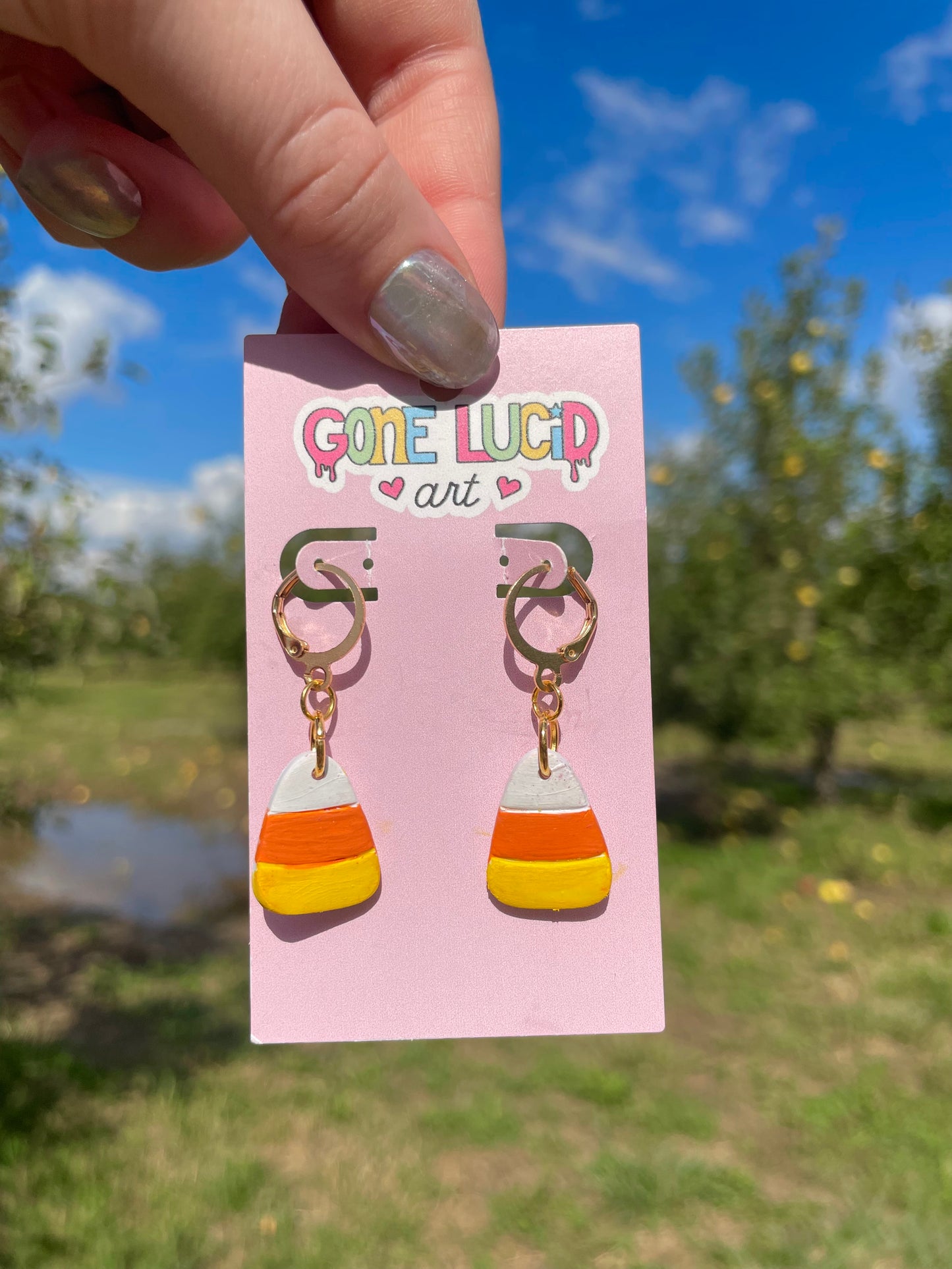 Candy Corn Earrings