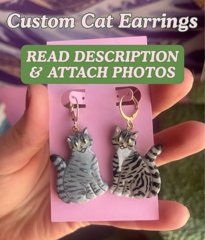 Custom Cat Earrings