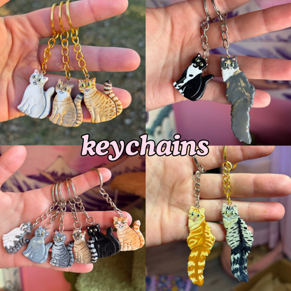 Custom Cat Keychain or Magnet
