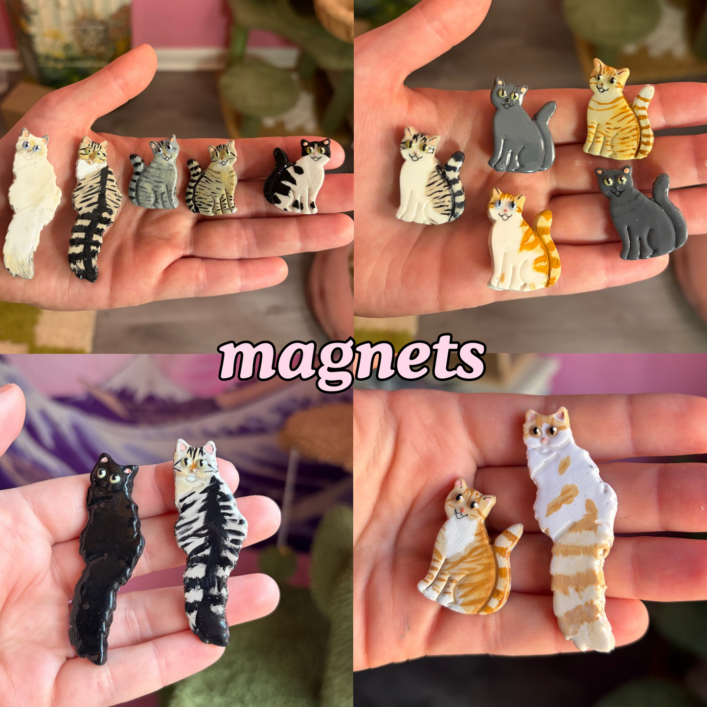 Custom Cat Keychain or Magnet