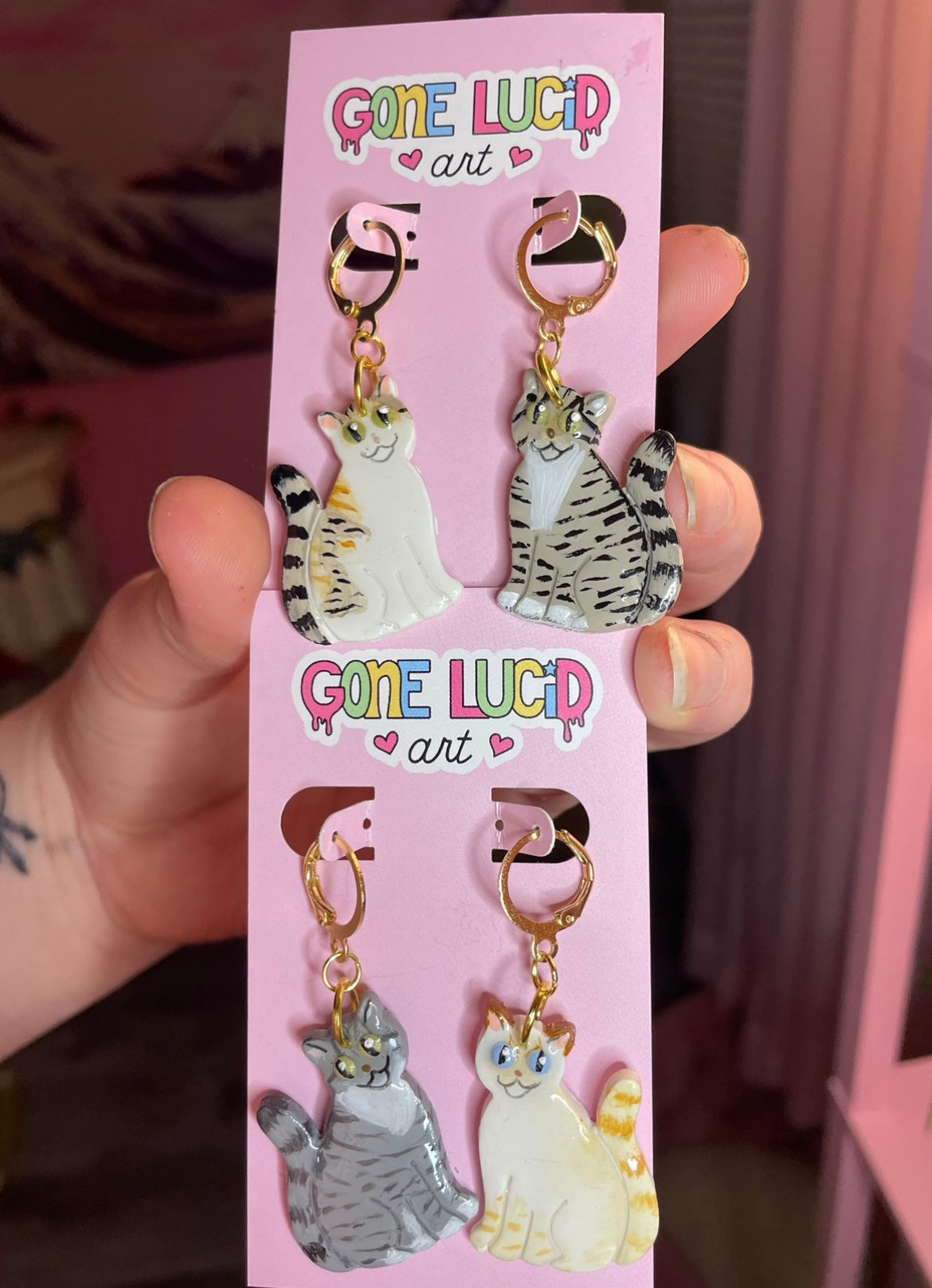 Custom Cat Earrings-READ DESCRIPTION