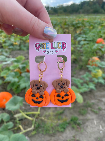 Jack-O-Lantern Animal Earrings