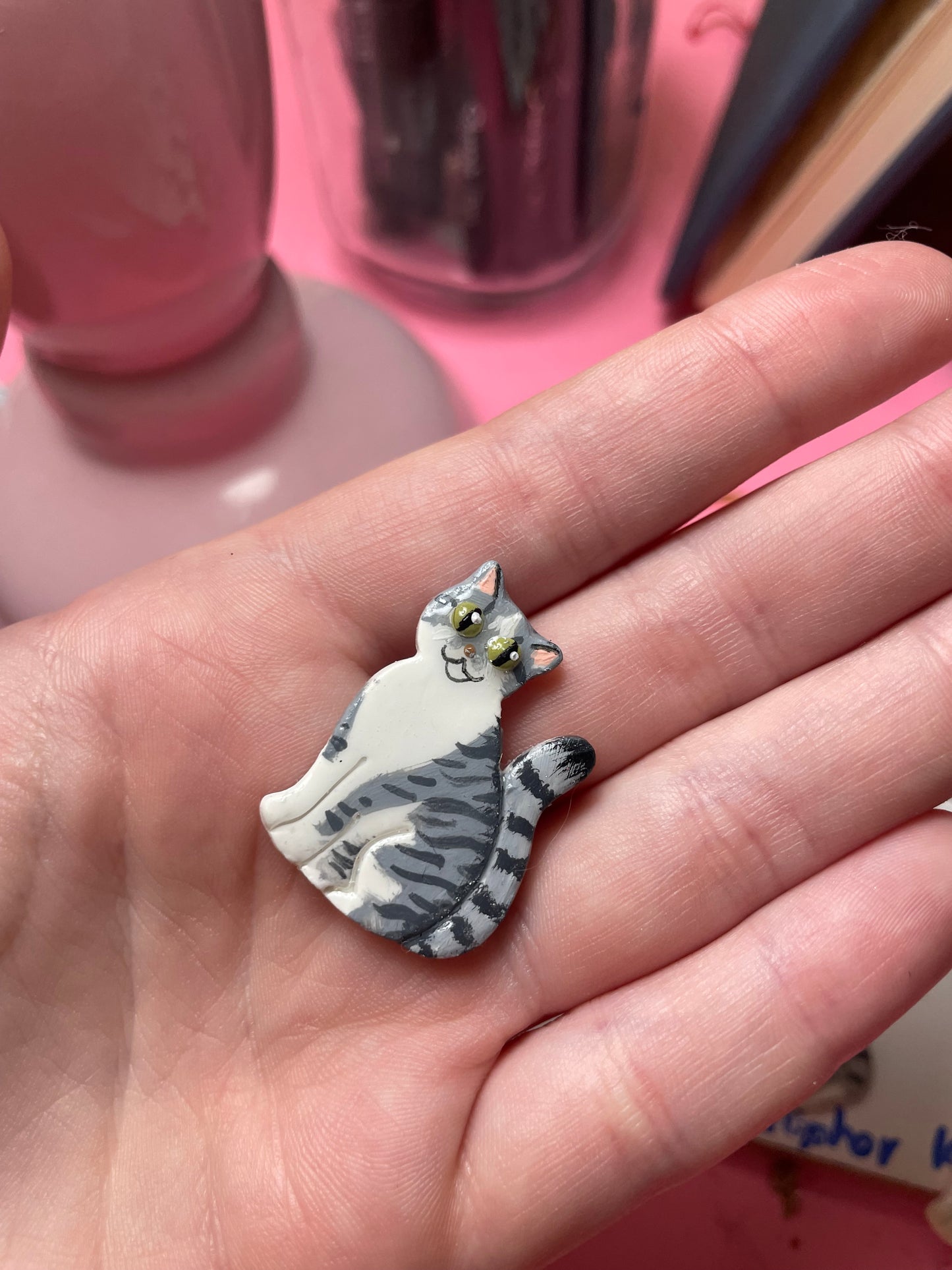 Custom Cat Keychain/Magnet-READ DESCRIPTION