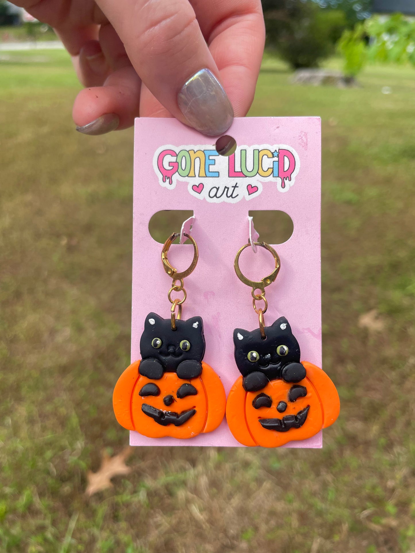 Jack-O-Lantern Animal Earrings