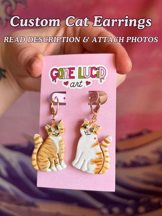 Custom Cat Earrings