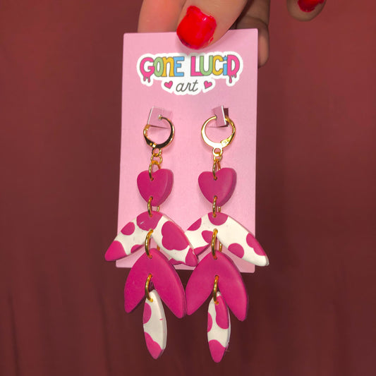 Cow Print Dangles